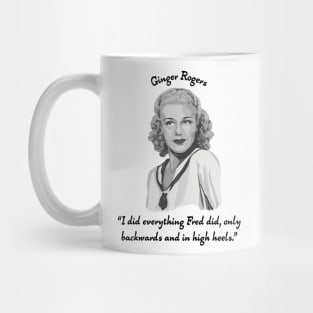 Ginger Rogers Portrait and Quote Mug